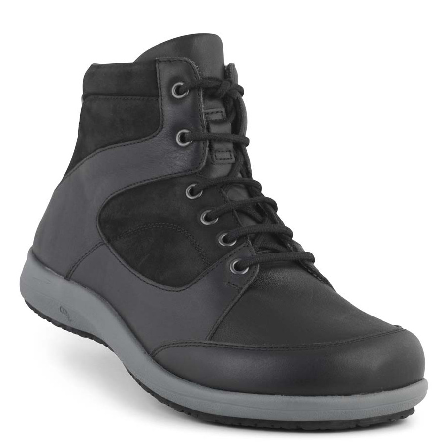 1-182-23-210_b New Feet Sort Snørestøvle m/stretch - Billede 1