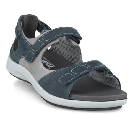 Damesandal petrol m/velcro