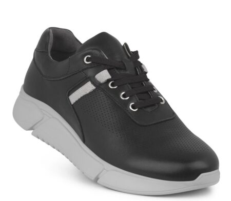 New Feet Sort Sneaker Glat læder