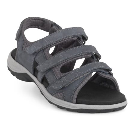New Feet Gråblå Sandal Nubuck Læder