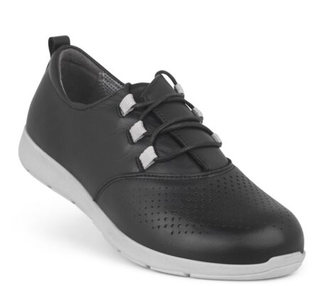 New Feet Sort Snøresko Glat Læder