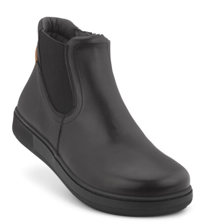 New Feet Sort Støvle med Elastik