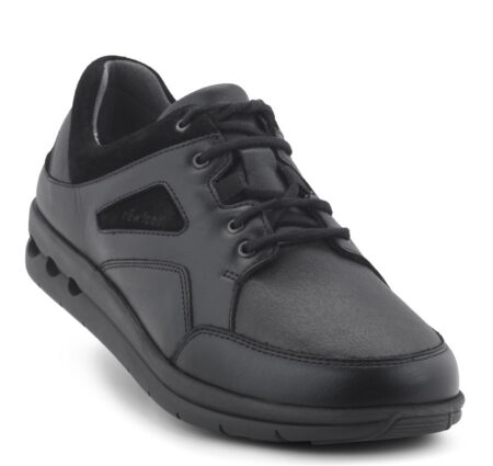 New Feet Sort Snøresko med Stretch