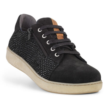 New Feet Sort Sko med Metal Look