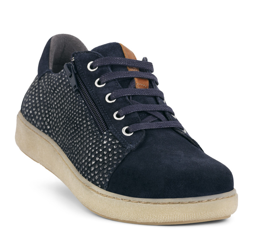1-202-11-2140-b New Feet Blå Sko med Metal Look - Billede 1
