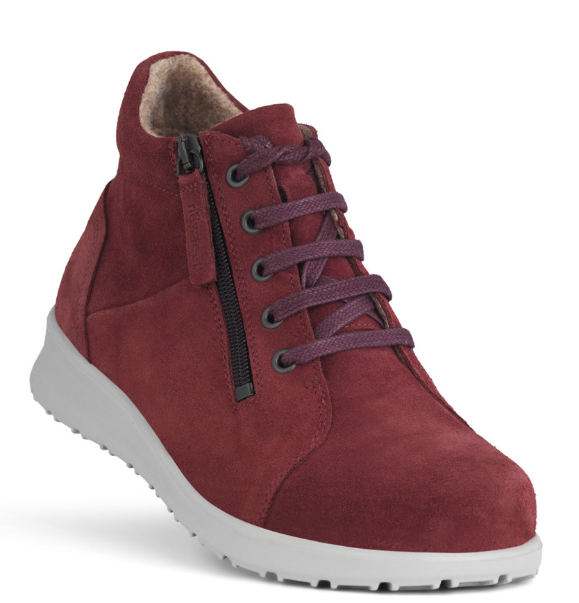 1-202-20-1722-b New Feet Bordeaux Ruskind Støvle - Billede 1