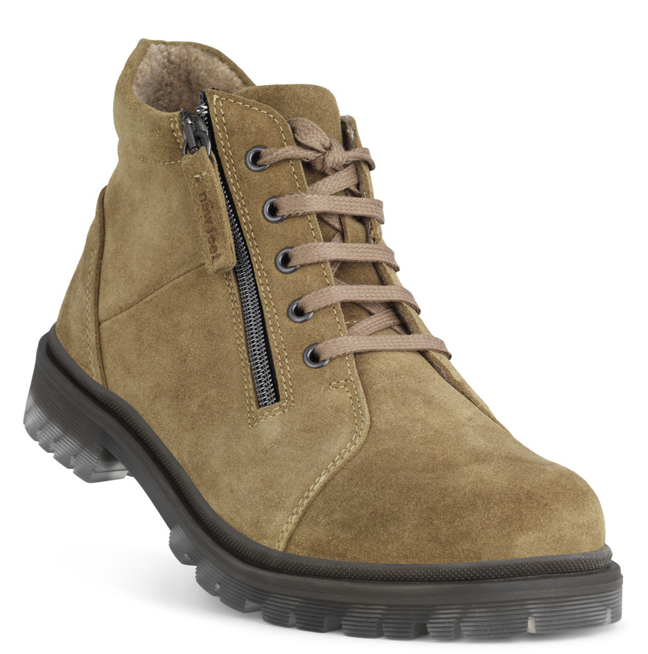 1-202-33-1733-b New Feet Natur Ruskind Støvle - Billede 1