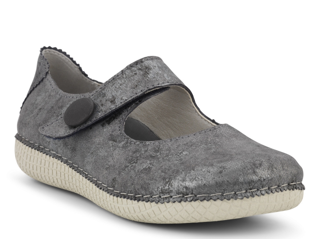 1-228004a11511_c Green Comfort Grå Ballerina med Velcro - Billede 1
