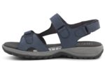 Green Comfort Blå Sandal Med 3 Velcro - Billede 3