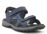 Green Comfort Blå Sandal Med 3 Velcro