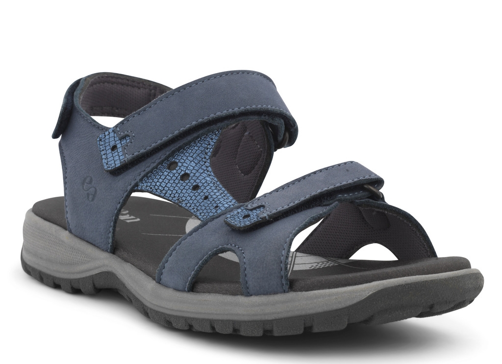 1-421002a12511_c Green Comfort Blå Sandal Med 3 Velcro - Billede 1
