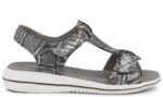 Green Comfort Grå Sandal med Velcrorem - Billede 2