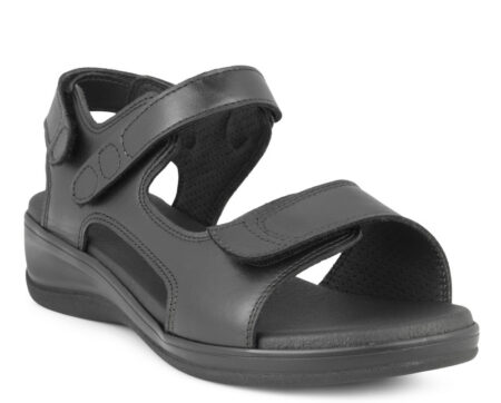 New Feet Sort Sandal glat læder
