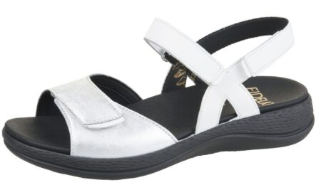 Fidelio Sølv Sandal med velcroremme