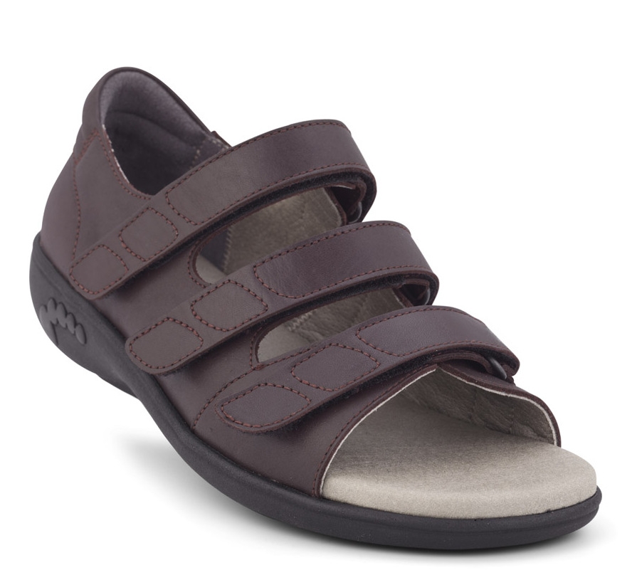 1-71-23-123_b New Feet Mørkrød Sandal m/hælkappe - Billede 1