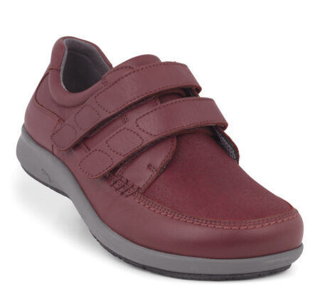 New Feet bred sko Bordeaux m/velcro