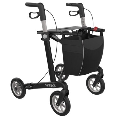Rollator Server Sort Med Soft Hjul