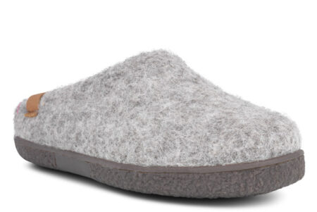 Green Comfort Grå Filtsko med Gummisål