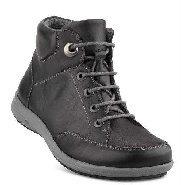 1-n10408-ps-bla-fl-1 Snørestøvle Sort m/stretch - Billede 1