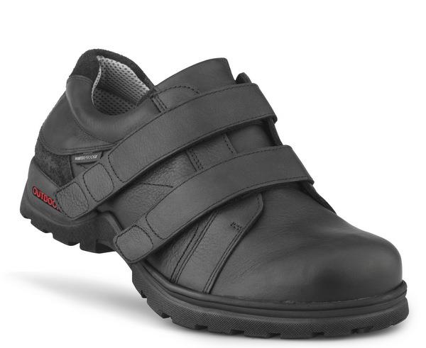 1-n10445-sort-2 Herre sko Sort m/spænde New Feet - Billede 1