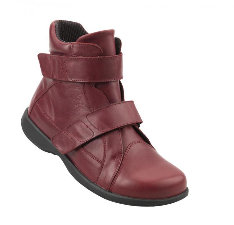 1-n5211-p-red-fl-1 Støvle Rød m/velcro - Billede 1