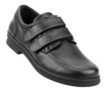 Herresko sort m/velcro