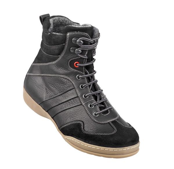 1-n8210-sort-1 Damestøvle Sort m/snøre New Feet - Billede 1