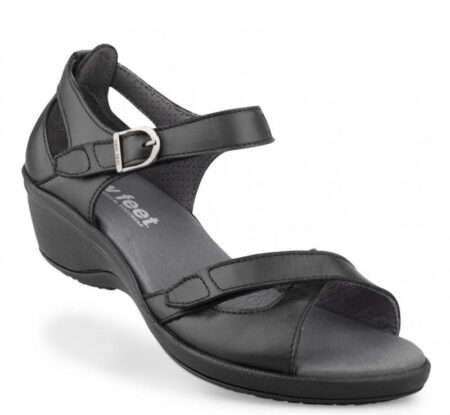 New Feet Sandal Sort m/hælkappe