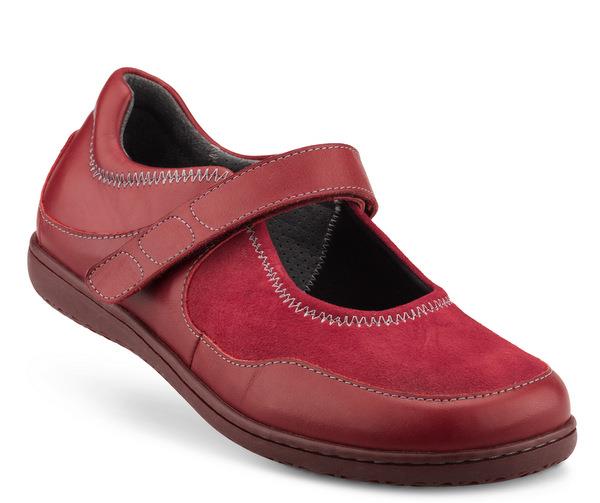 1-nf10116-r_d-1 Damesko Rød m/vristrem New Feet - Billede 1