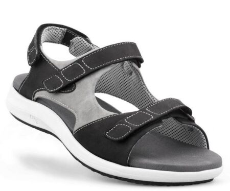 Sandal Sort m/2 velcro New Feet