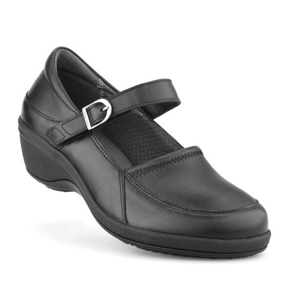 1-nf21n152-sort-2 New Feet Ballerina Sort m/stretch - Billede 1