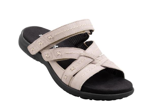 1-nf7121-sand-1 New Feet Slipper Sand m/krydsrem - Billede 1