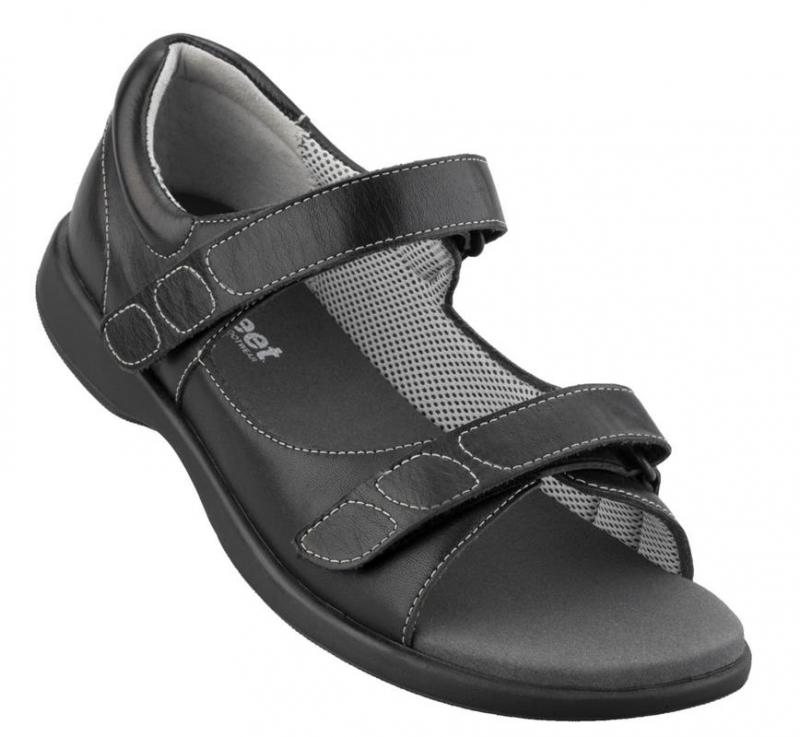 1-nf8137-sort Sandal Sort m/velcro - Billede 1