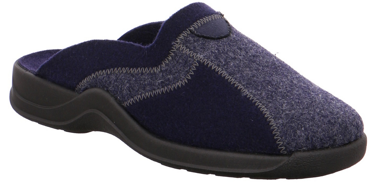 1-r2743-51-1 Rohde Blå Herre hjemmesko Soft-filt - Billede 1