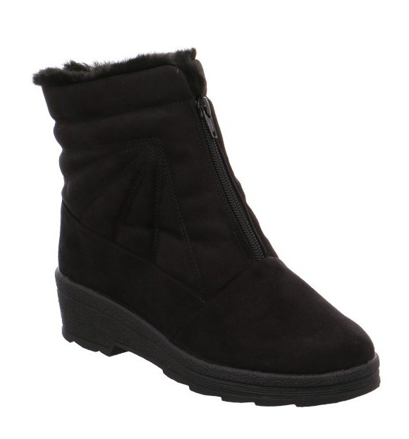 1-r2870-091 Rohde Sort Støvle Mikrovelour - Billede 1