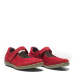 New Feet Nubuck Rød Ballerina Sko