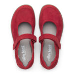 New Feet Nubuck Rød Ballerina Sko - Billede 3