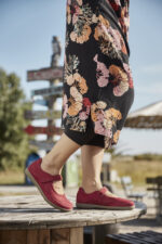 New Feet Nubuck Rød Ballerina Sko - Billede 4
