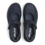 New Feet Blå Ballerina Med Stretch - Billede 3