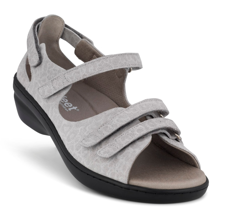101-92-1912_b New Feet Grå Sandal med Hælkappe - Billede 1