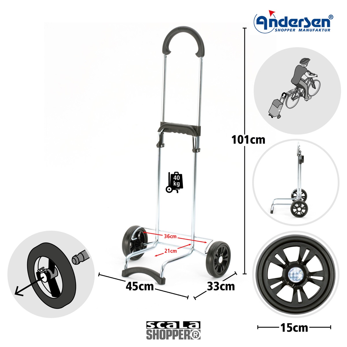 Andersen Scala Shopper Lova Blå - Billede 3