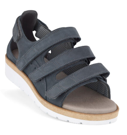 New Feet Gråblå Sandal med Hælkappe