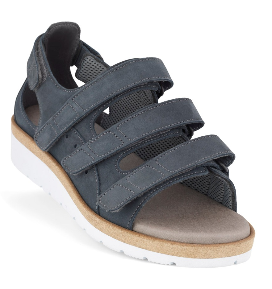 151-52-1542_b New Feet Gråblå Sandal med Hælkappe - Billede 1