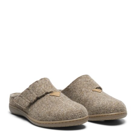 New Feet Brun Uld Hjemmesko I Filt