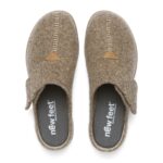 New Feet Brun Uld Hjemmesko I Filt - Billede 2