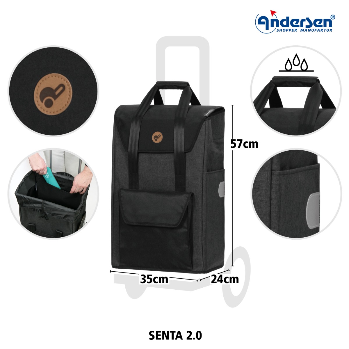 Andersen Royal Shopper Senta 2.0 Sort - Billede 3