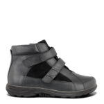 New Feet Sort Støvle Med Velcro Og Lynlås - Billede 3
