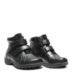 New Feet Sort Støvle Med Velcro Og Lynlås - Billede 2