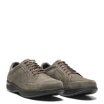 New Feet Bred Grå Herresko I Nubuck Læder