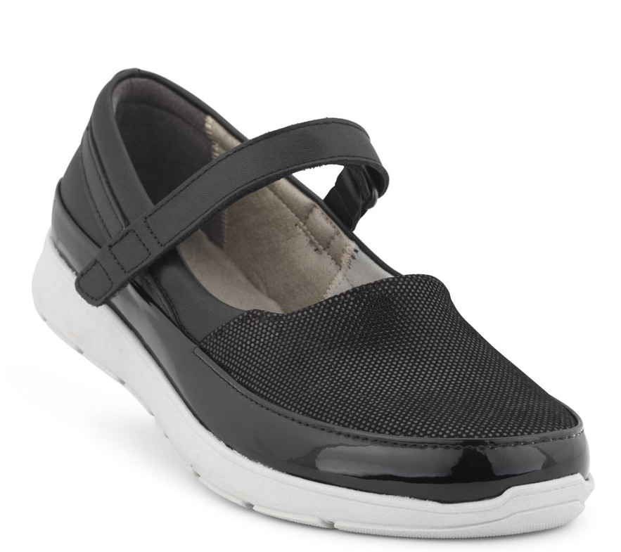 191-19-215_b New Feet Sort Ballerina m/stretch - Billede 1